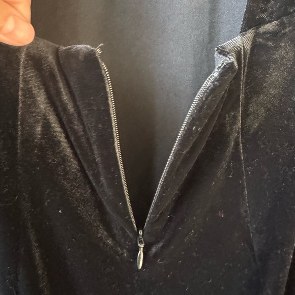 NWT Express Velvet Pink Bow Back Black Velvet Mini Dress XXS - Picture 9 of 14